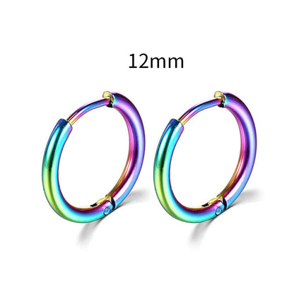 2022 New Simple Stainless Steel Small Hoop Earrings for Women Men Cartilage Ear Piercing Jewelry Pendientes Hombre Mujer